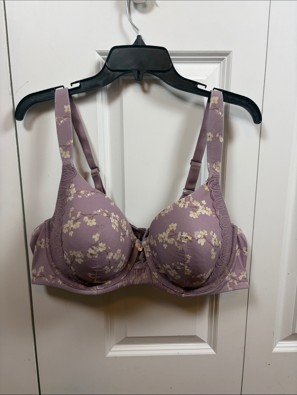 Ambrielle Floral Underwire Bra in Dusty Mauve Size 44C